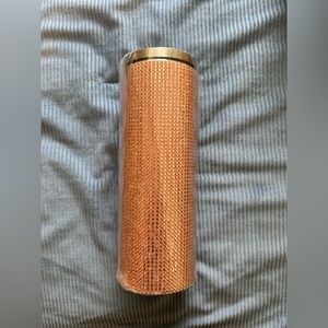 Rose Gold Rhinestone Water Bottle